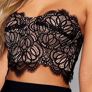 Nasty gal bandeau crop top